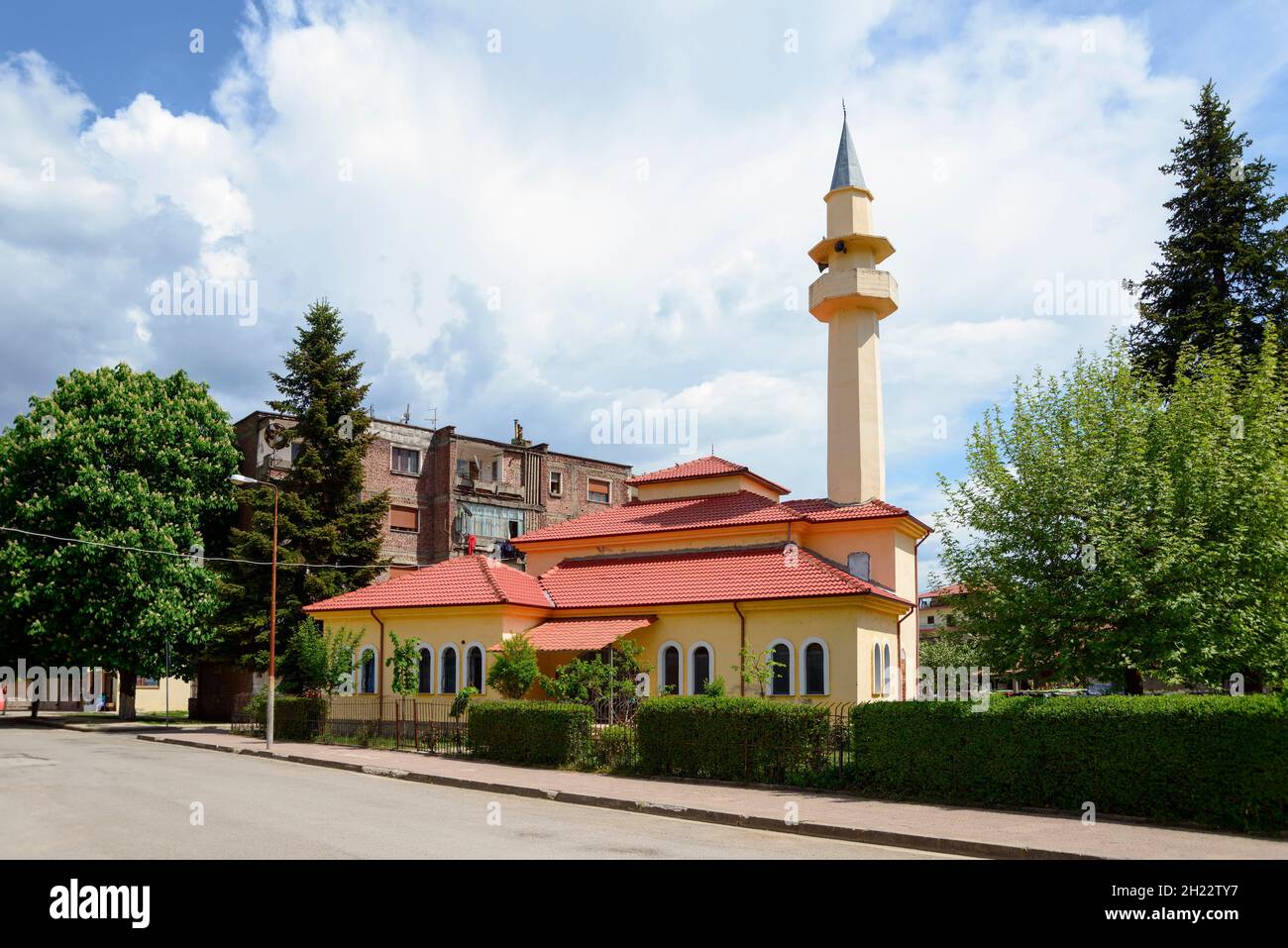 Moschee Xhamia, Leskovik, Kolonja, Leskoviku, Albanien Stockfoto