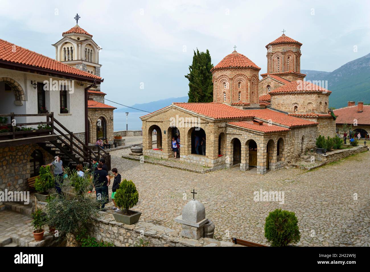Kirche, Kloster, Sveti Naum, Ohrid, UNESCO-Weltkulturerbe, Mazedonien Stockfoto