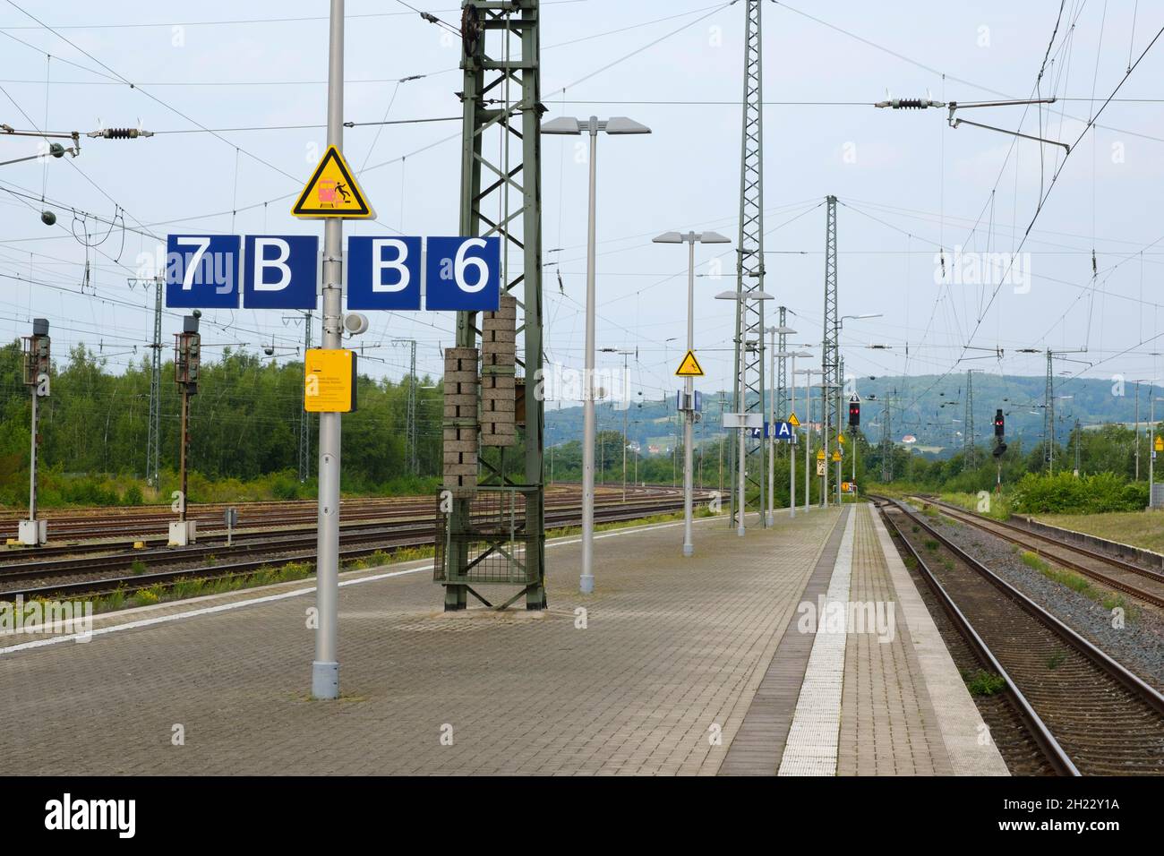 Leere Plattform, Herford, Nordrhein-Westfalen, Deutschland Stockfoto