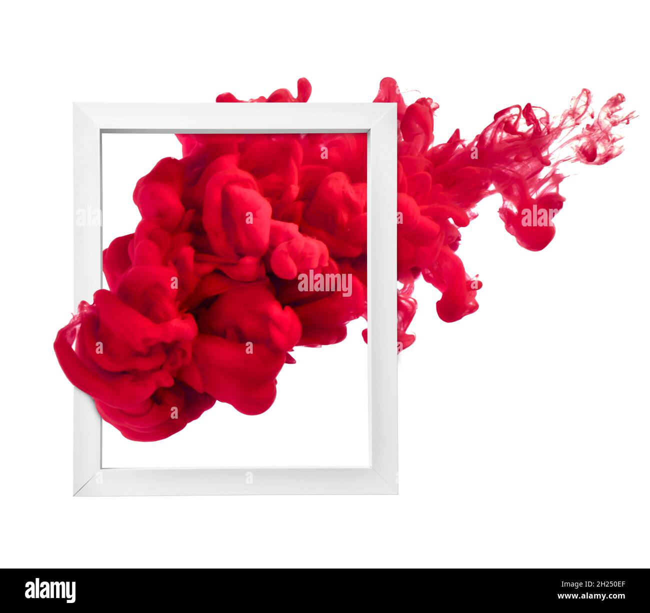 Weißer Rahmen Farbe flüssiges Wasser Holz Hintergrundbild Stockfoto