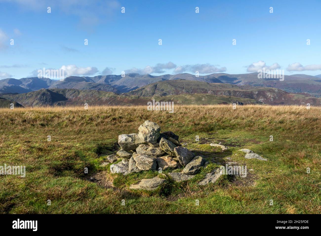 Die Helvellyn reichen vom Gipfel des Wether Hill, Lake District, Cumbria, Großbritannien Stockfoto