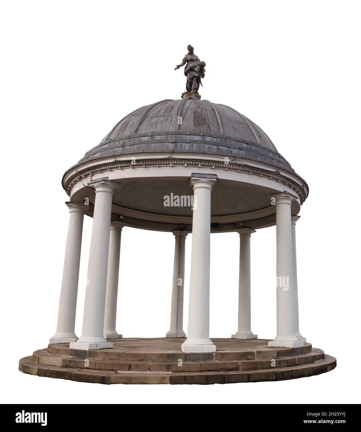 Das Butterkreuz auf dem Swaffham-Marktplatz. Erbaut im Jahr 1783, stellt die Figur auf der Kuppel die römische Göttin Cere, die Göttin der Landwirtschaft, grai, dar Stockfoto
