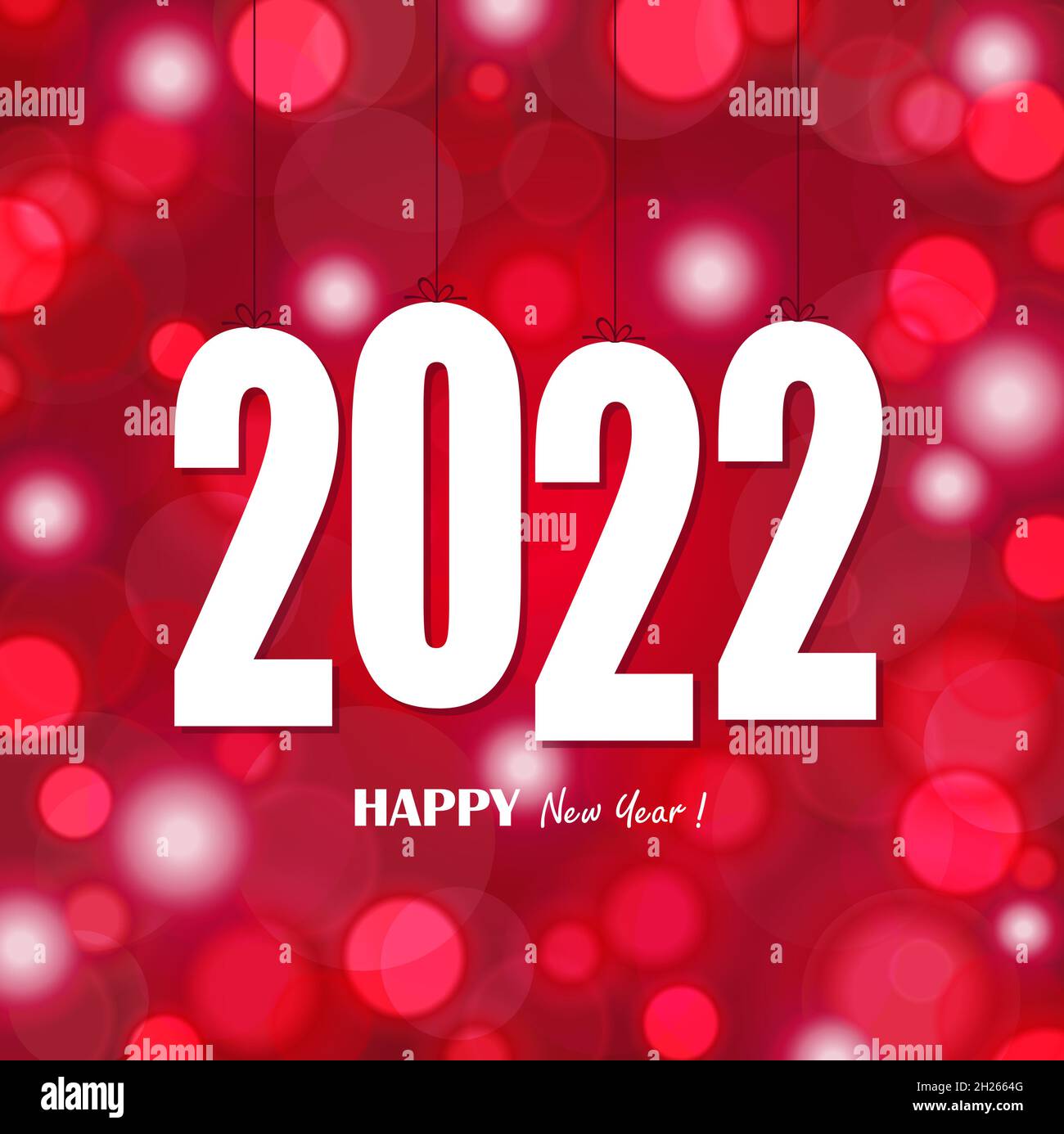 eps-Vektordatei mit weiß gefärbten Tag-Nummern für Neujahr 2022 auf glitzerndem Hintergrund Stock Vektor