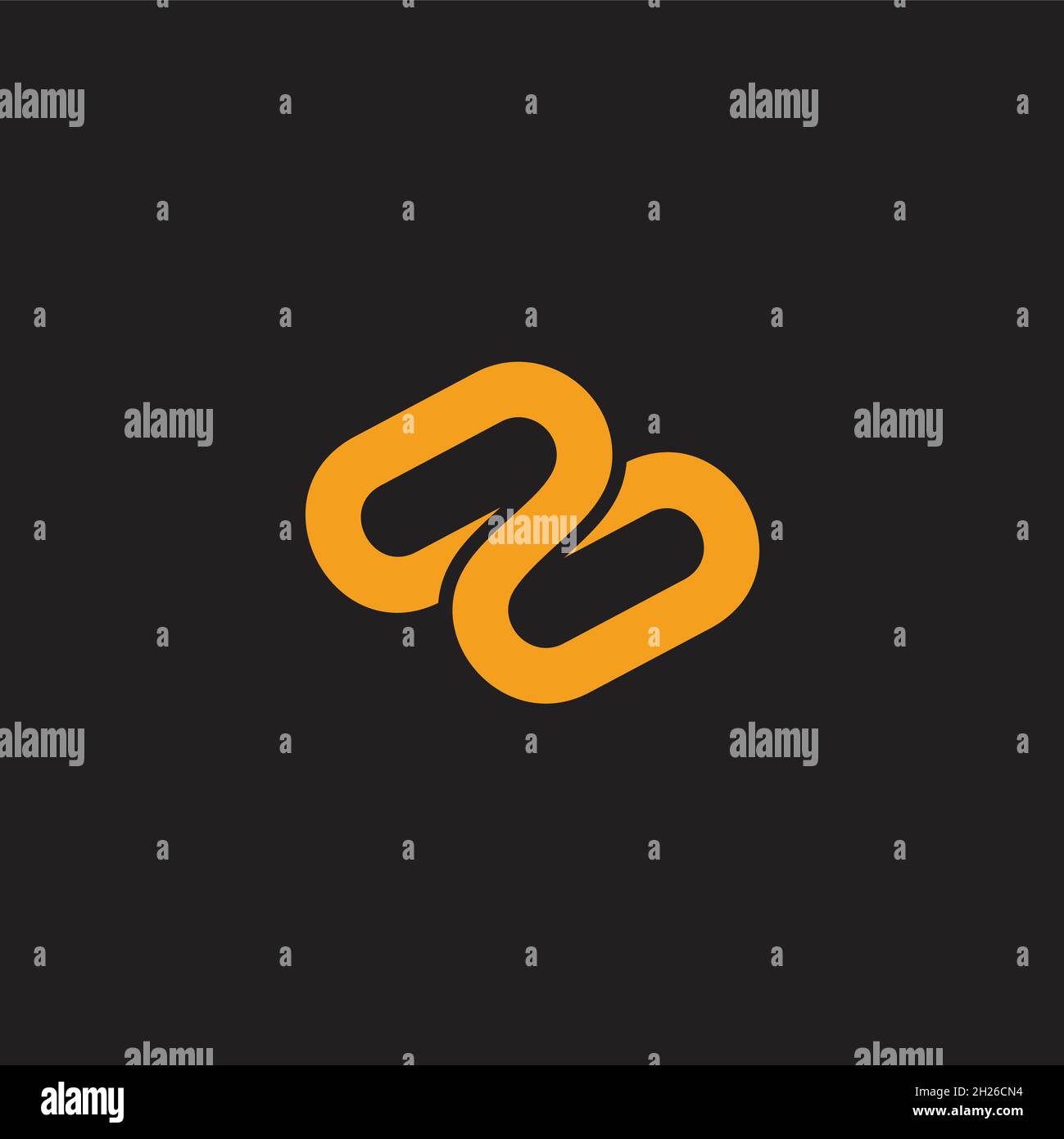 Unendlich klare Linie überlappende Linie Logo Vektor Stock Vektor