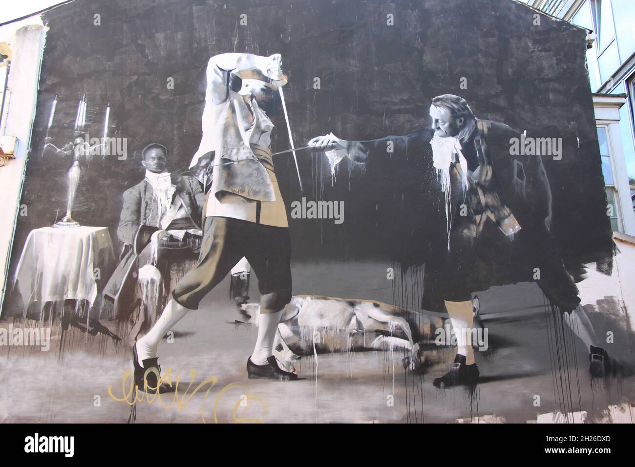 Wandgemälde in Belfast, Nordirland Stockfoto