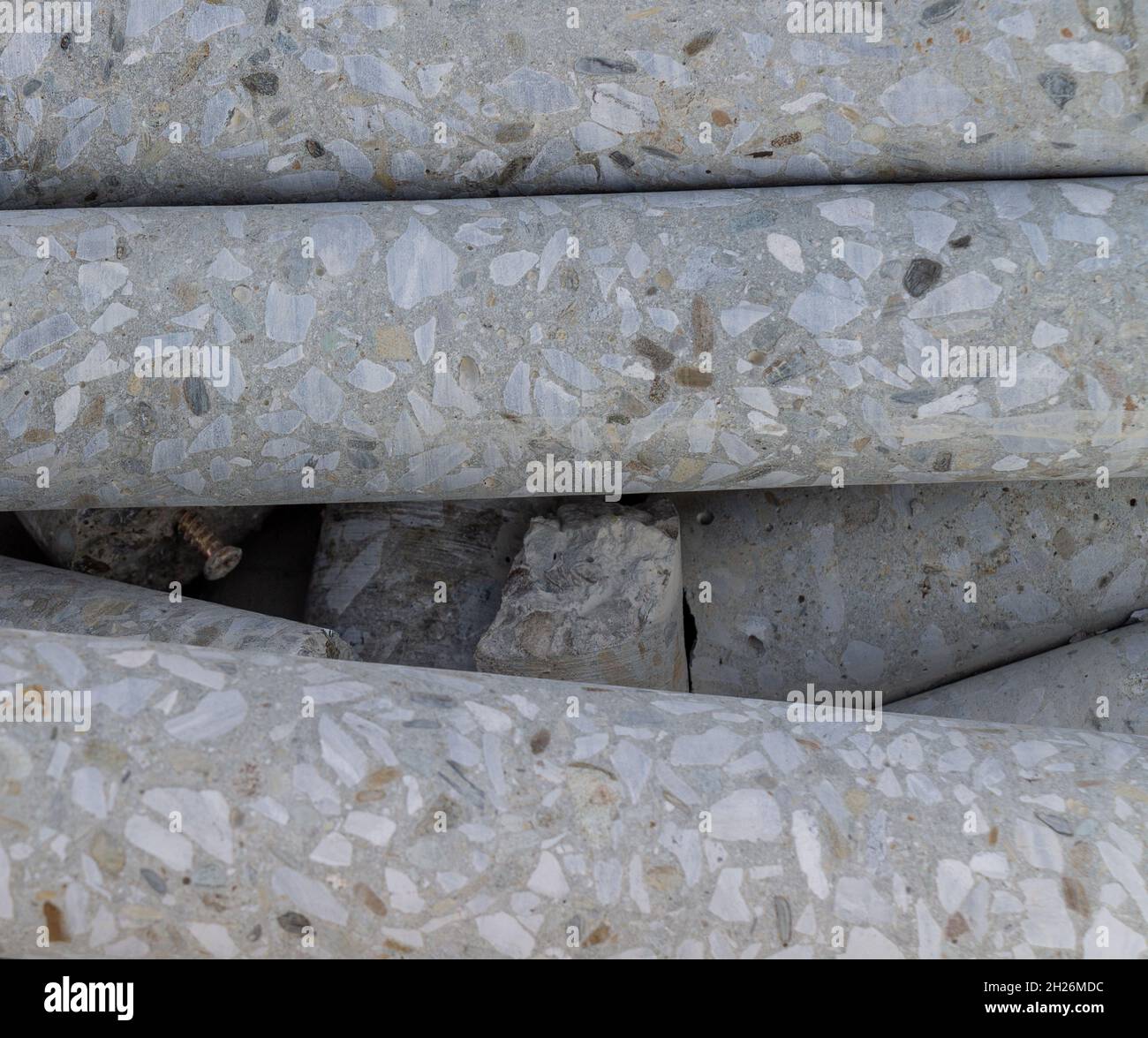 Betonkernbohrproben Stockfoto