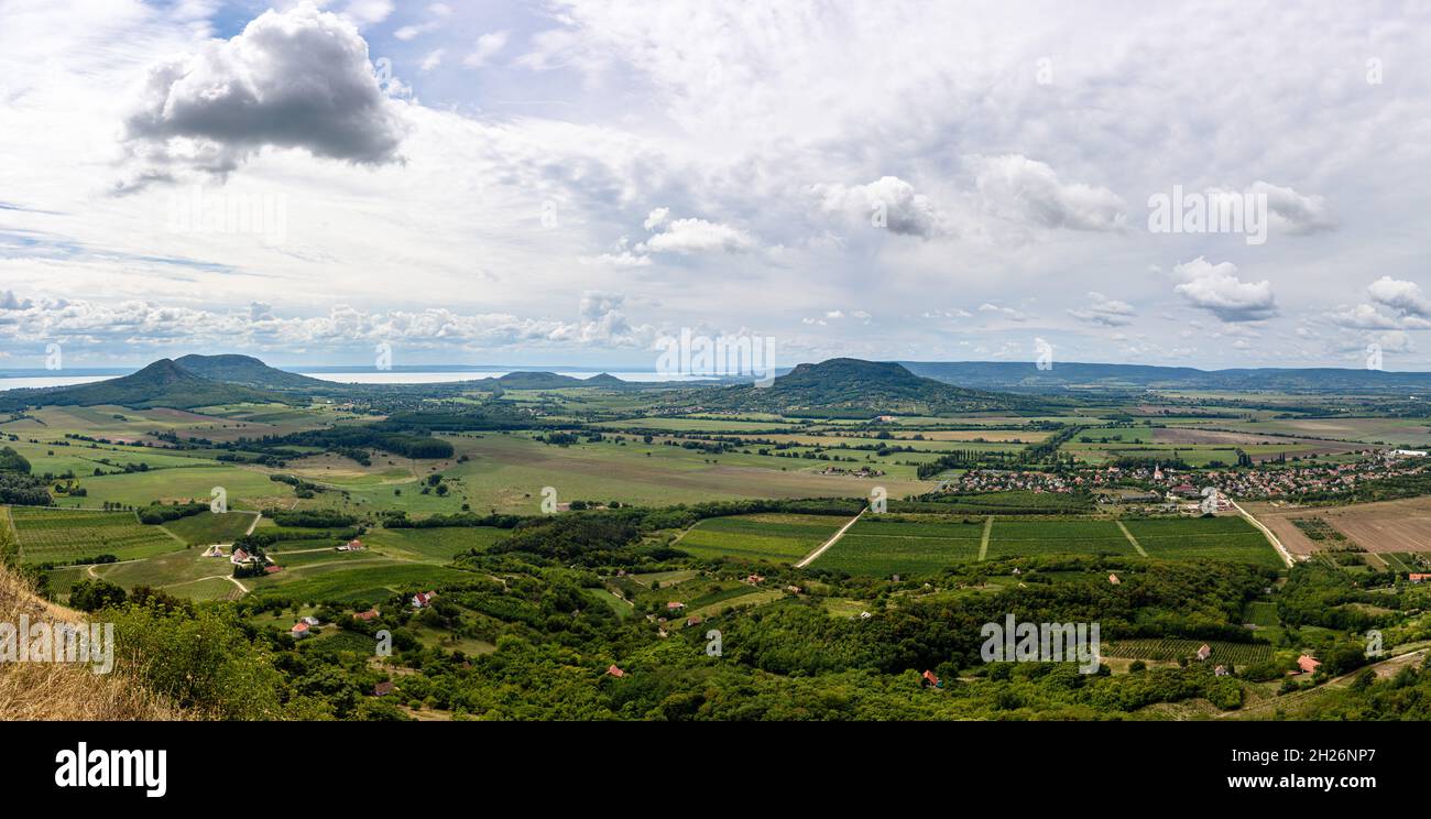 Das Tapolca-Becken nördlich des Plattensees in Ungarn Stockfoto