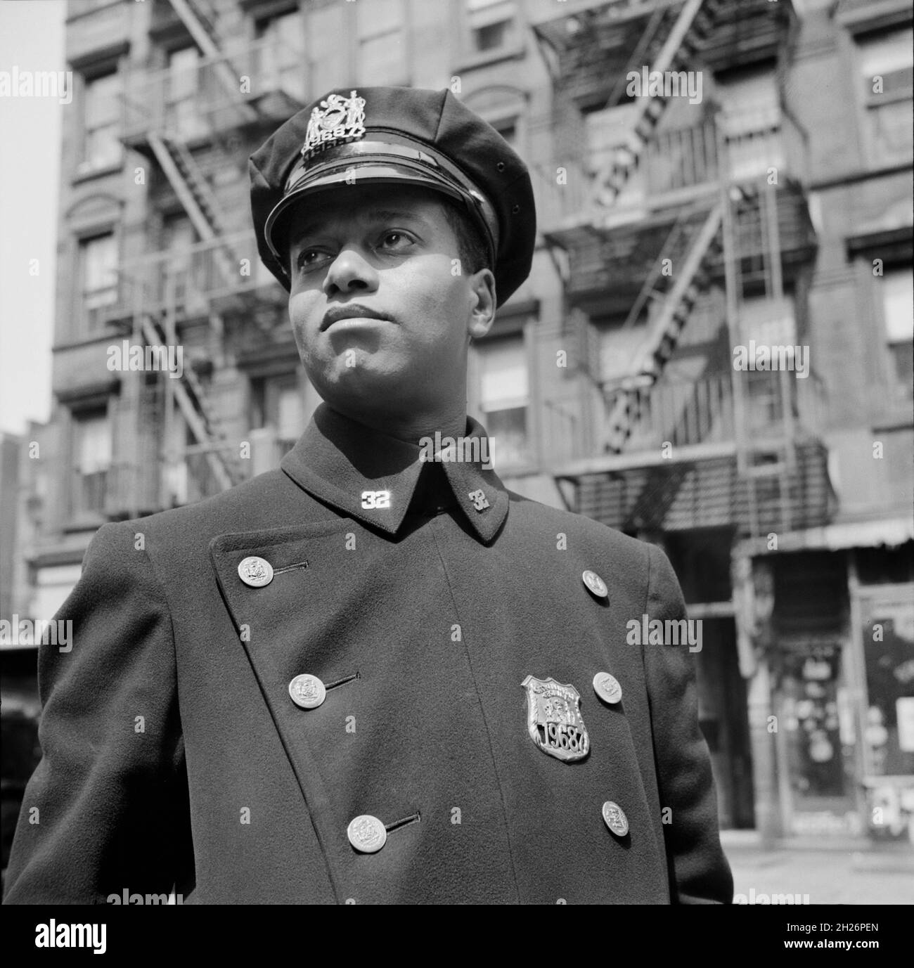 Polizeibeamter, Harlem, New York City, New York, USA, Gordon Parks, U.S. Office of war Information, Mai 1943 Stockfoto