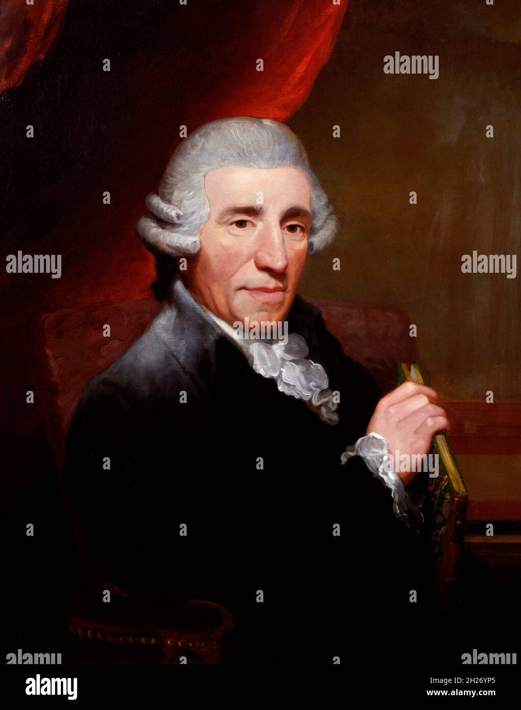 Porträt des österreichischen Komponisten, (Franz) Joseph Haydn (1732-1809) von Thomas Hardy, Öl auf Leinwand, 1791 Stockfoto