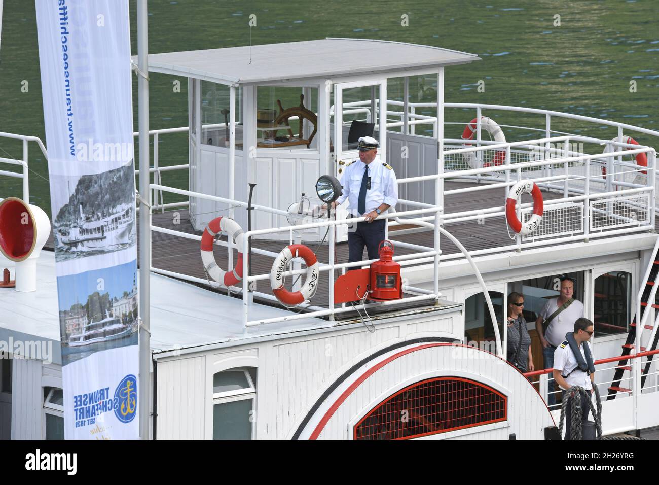 Der Dampfer 'Gisela' in Gmunden am Traunsee (Salzkammergut, Oberösterreich, Österreich) - das Dampfschiff 'Gisela' in Gmunden beim Traunsee (Salzk Stockfoto