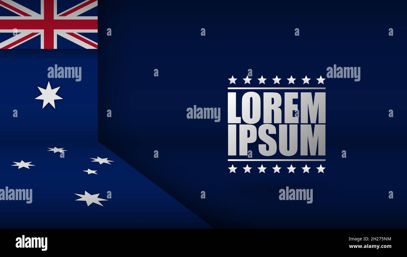 EPS10 Vector Patriotischer Hintergrund mit den Farben der Flagge Australiens. Ein Element der Wirkung für die Verwendung, die Sie daraus machen möchten. Stock Vektor