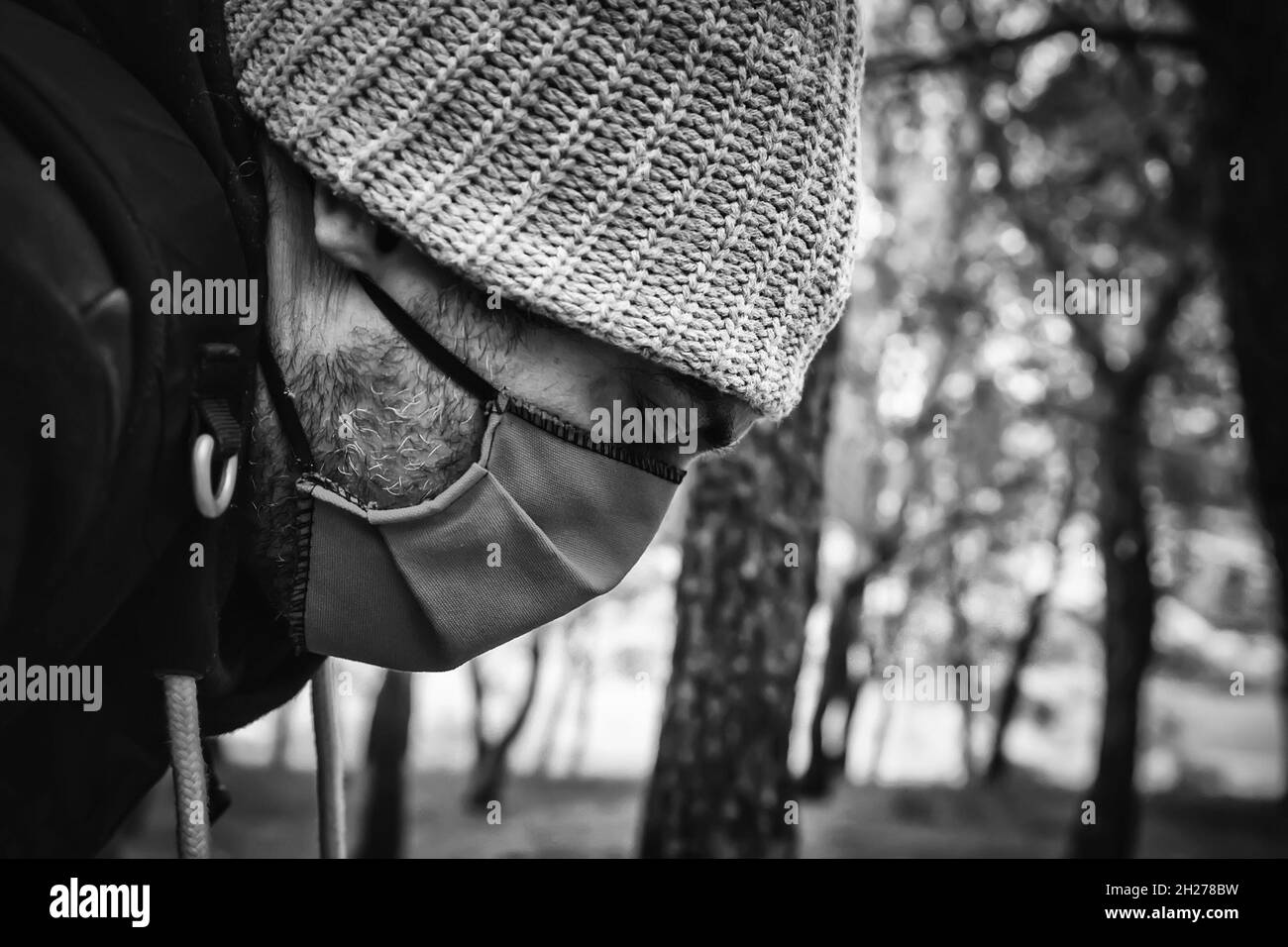 Schutz- und Sicherheitsdetails in der covid 19 Pandemie Stockfoto