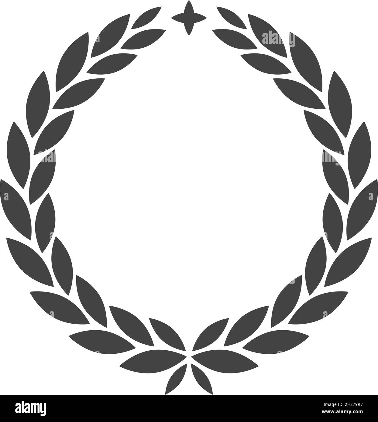 Kranz mit Stern. Laurel vergibt das römische Glory-Emblem Stock-Vektorgrafik