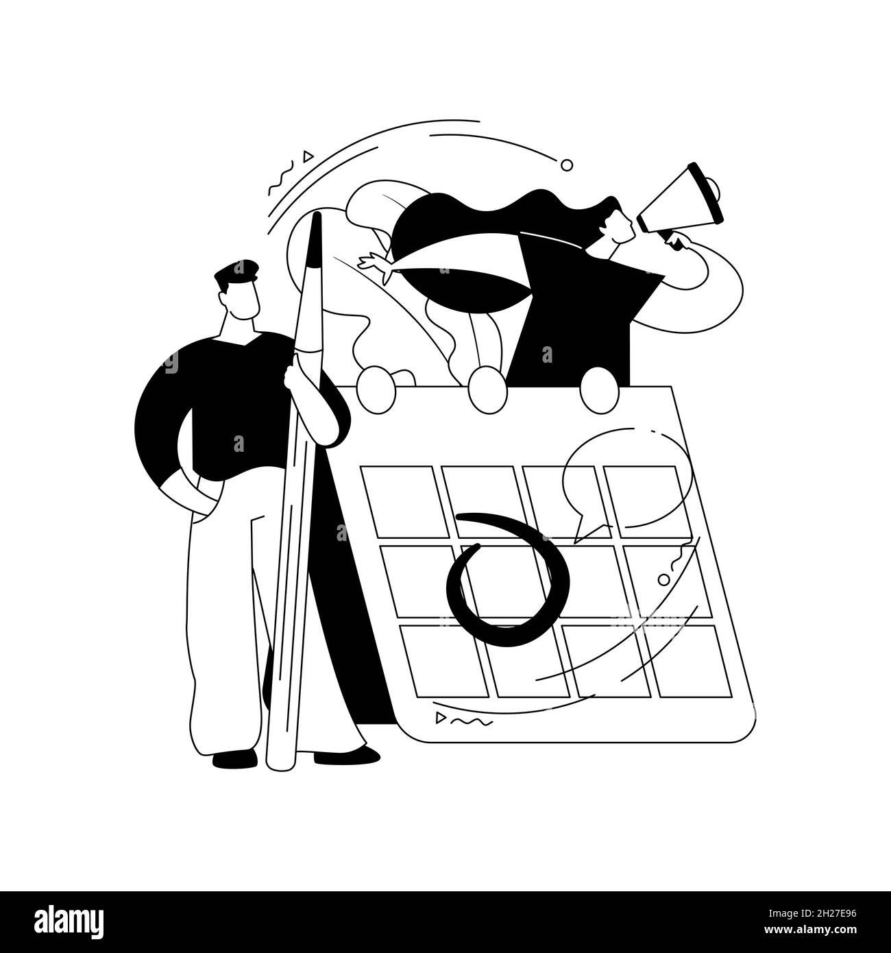 Ereignisse abstraktes Konzept Vektor Illustration. Stock Vektor