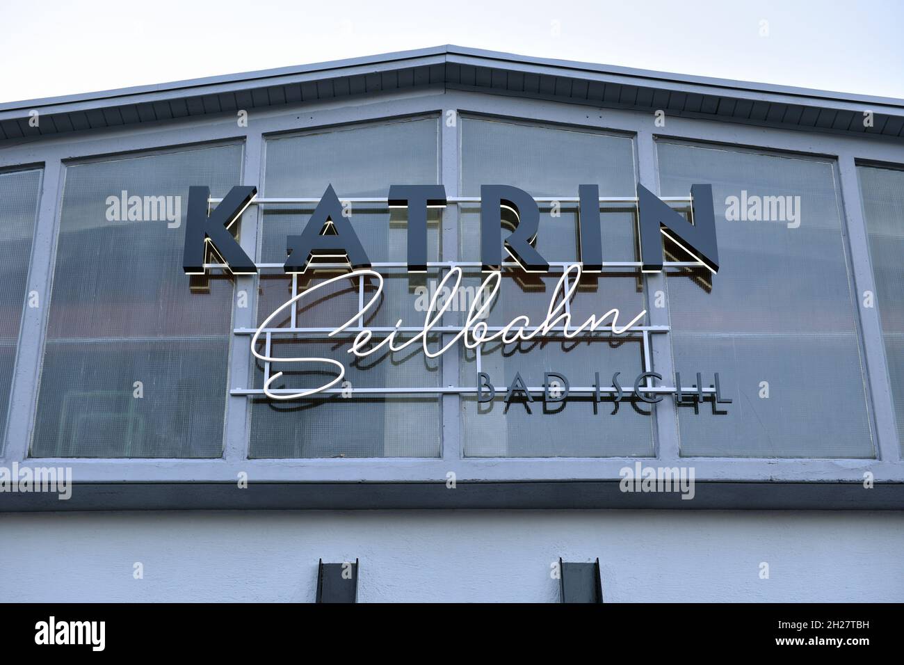 Teilbahn auf die Katrinalm in Bad Ischl (Salzkammergut, Bezirk Gmunden, Oberösterreich, Österreich) - Seilbahn zur Katrinalm in Bad Ischl (Salzkammergu Stockfoto