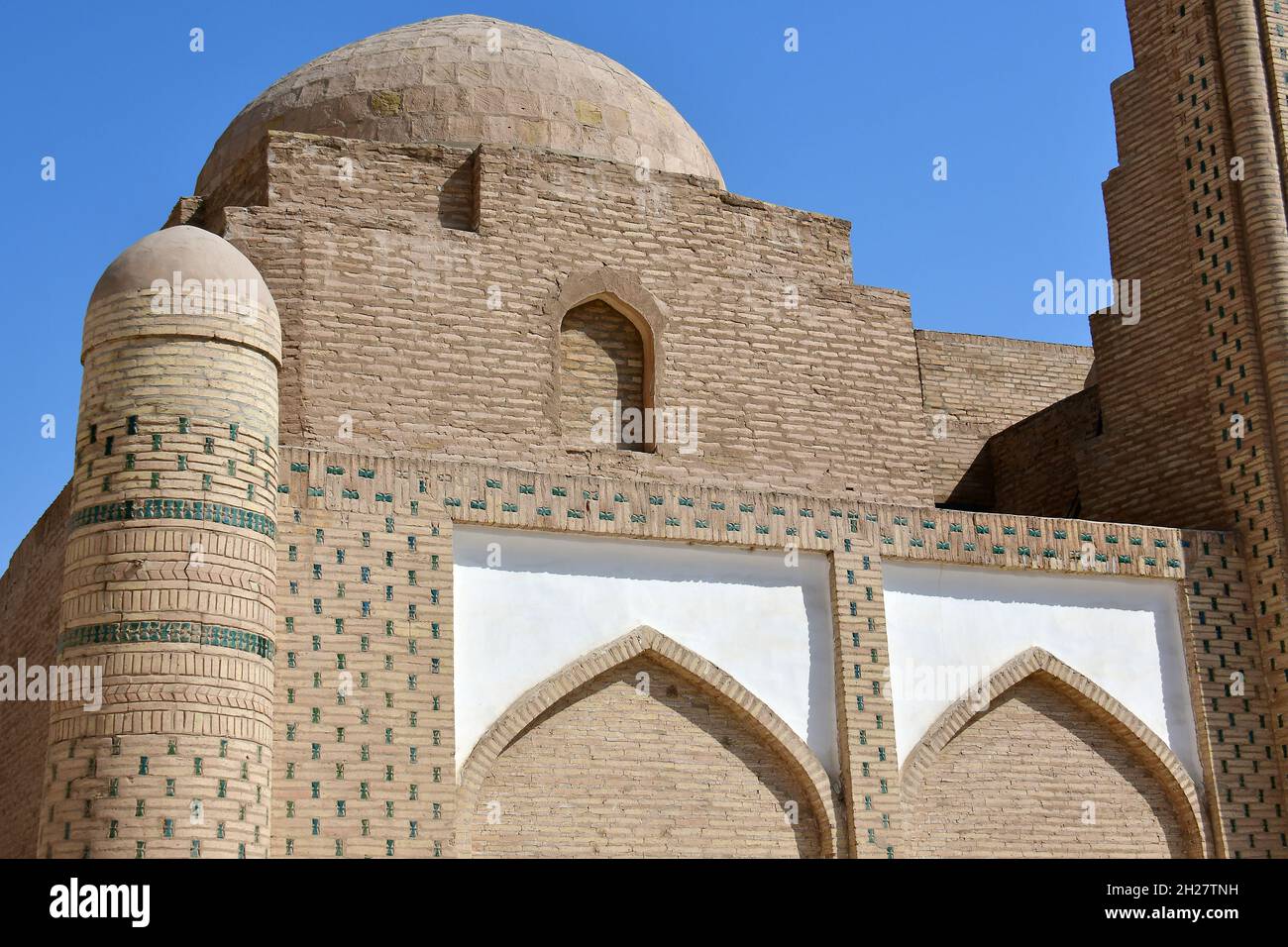 Mohammed Amin Inak Madrasah, Itchan Kala, Ichan-Qаl’а, Chiwa, Xorazm Region, Usbekistan, Zentralasien Stockfoto