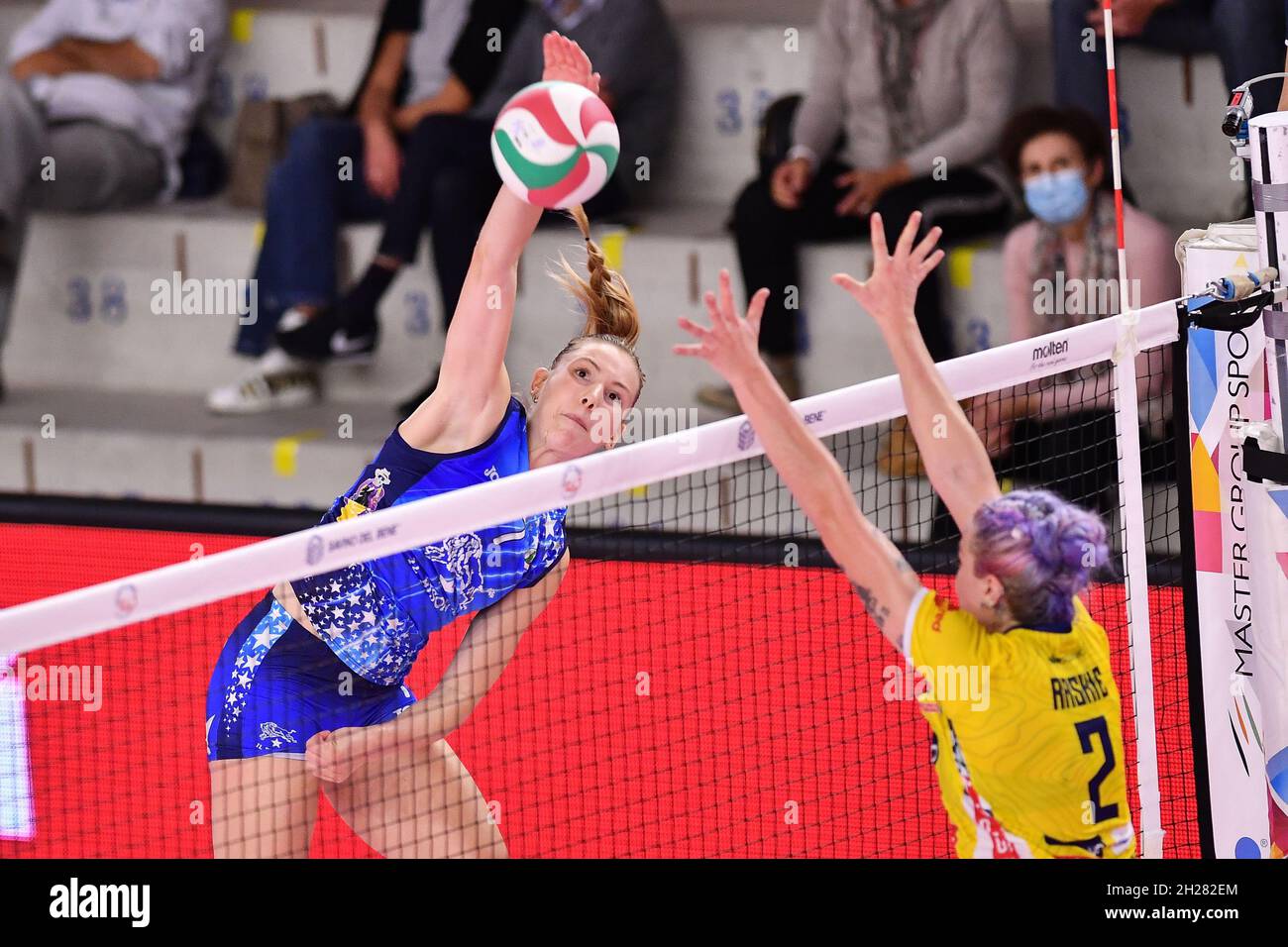 PalaRialdoli, Scandicci, Italien, 20. Oktober 2021, Celine Van Gestel (Il Bisonte Firenz) beim Spiel Il Bisonte Firenz gegen Delta Despar Trentino - Volleyball Ital Serie A1 Women Stockfoto