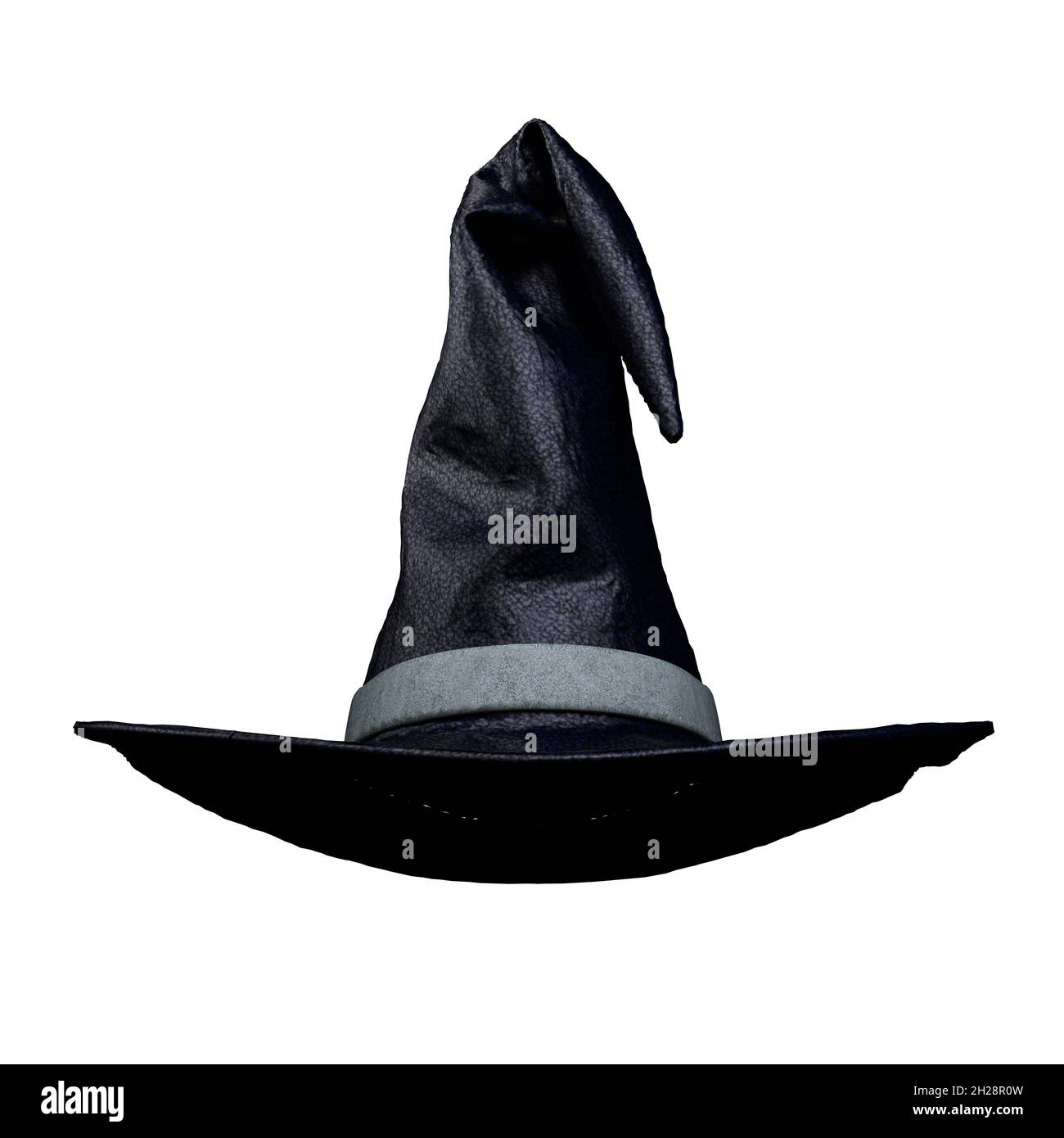 Old Wicked Black Witch hat, 3D Illustration, 3D Rendering Stockfoto