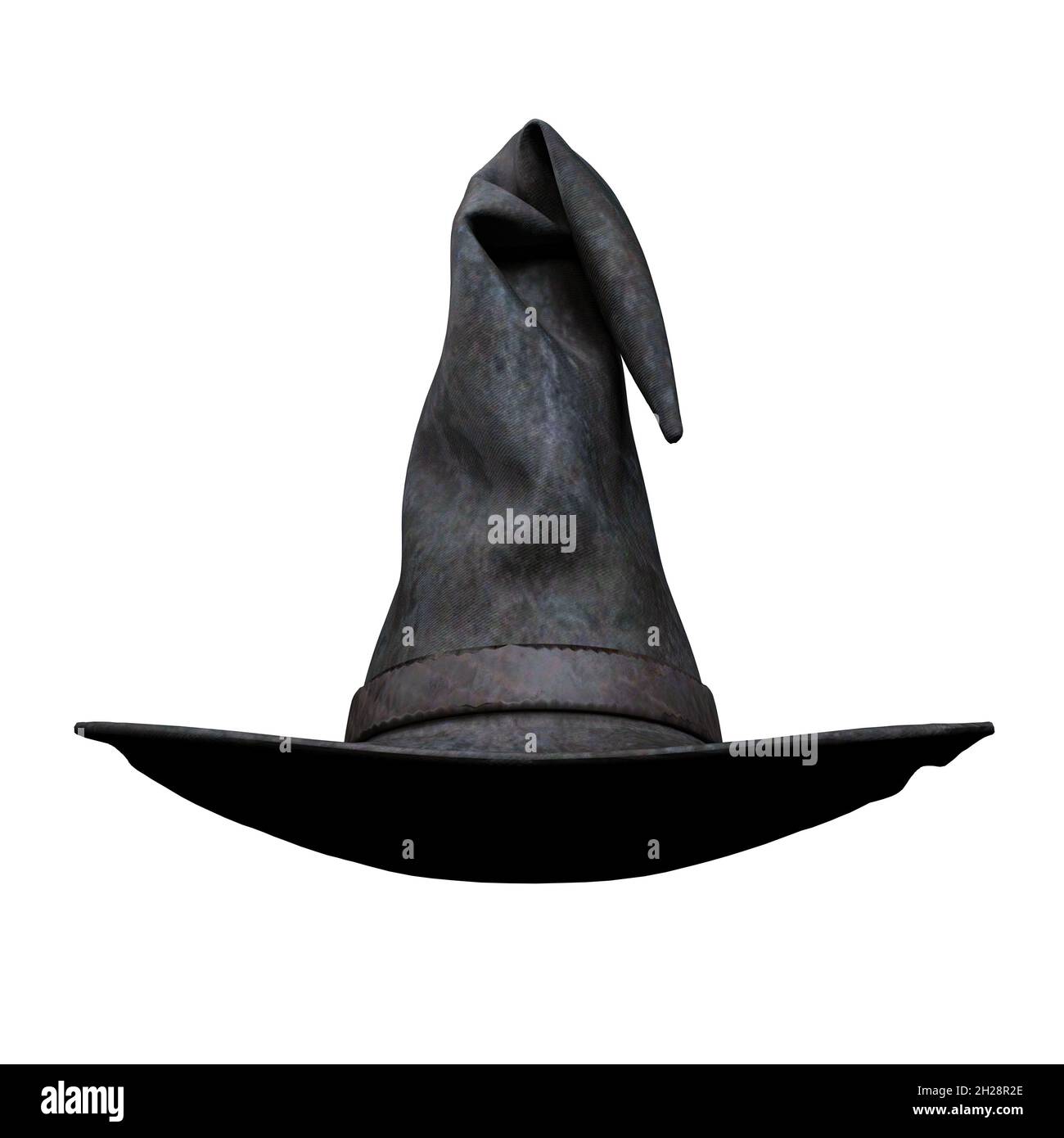 Old Wicked Black Witch hat, 3D Illustration, 3D Rendering Stockfoto