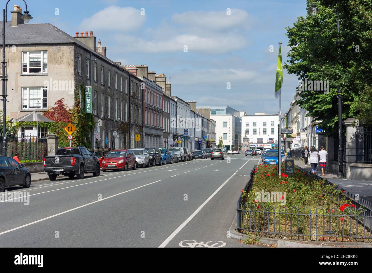 Georgianische Immobilien, Denny Street, Tralee (Tra Li), County Kerry, Republik Irland Stockfoto
