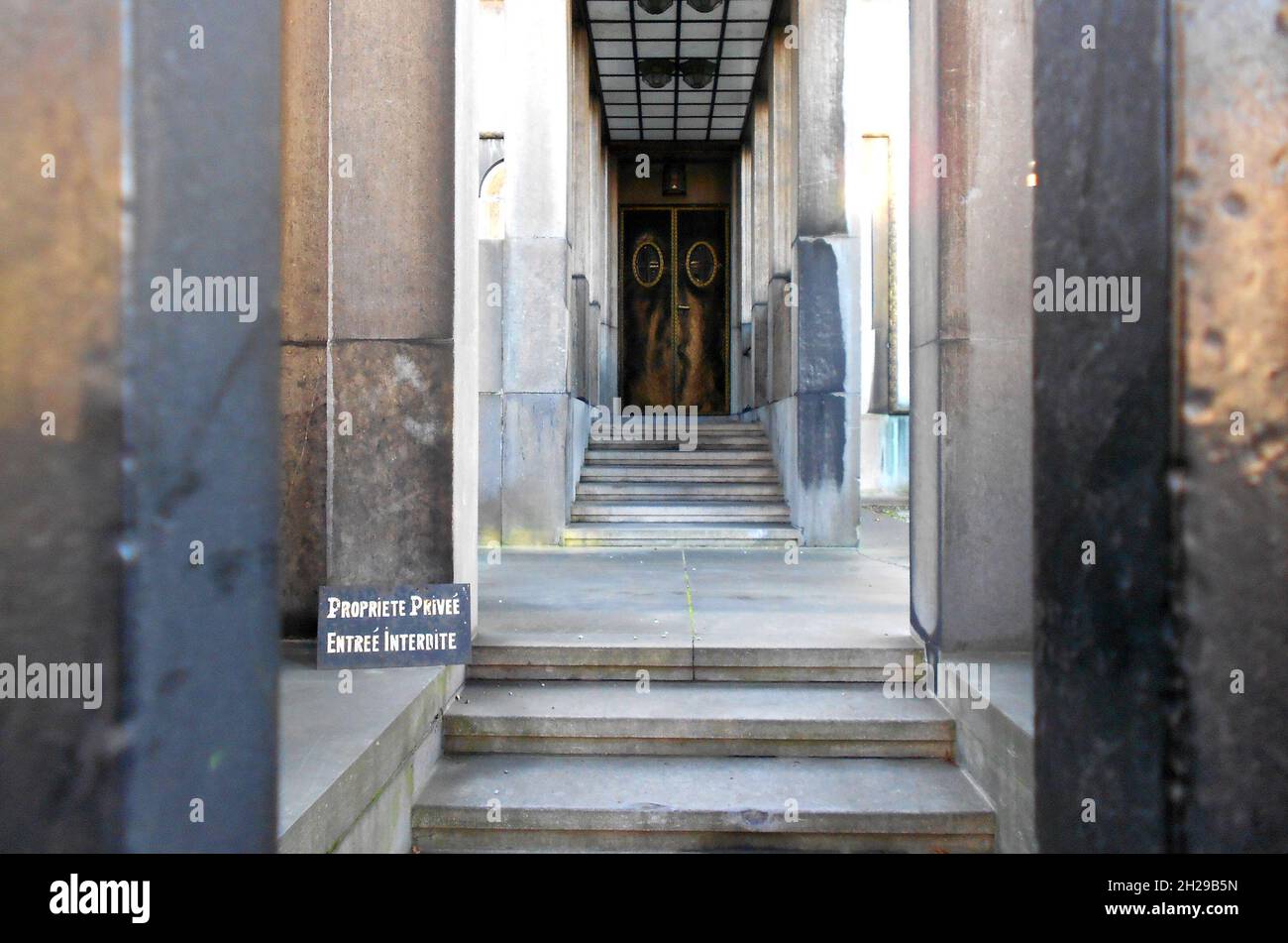 Das Palais Stoclet in Brüssel, vom Wiener Jugendstil-Künstler Josef Hoffmann geplant - The Stoclet Palace in Brussels, designed by the Wiener Art No Stockfoto