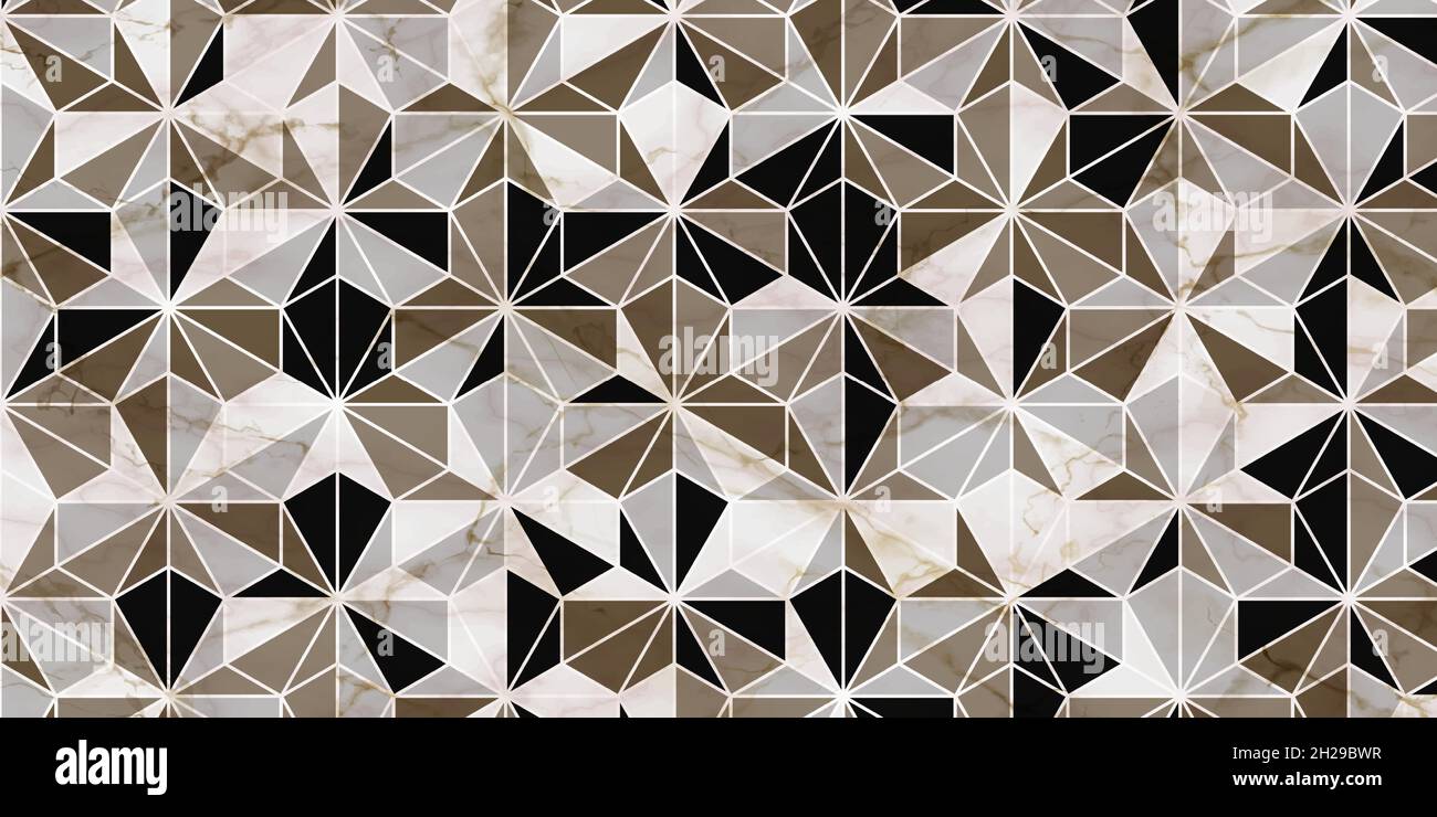Geometrisches Muster polygonale Form Luxus-Hintergrund mit Gold Marmor Textur Stock Vektor