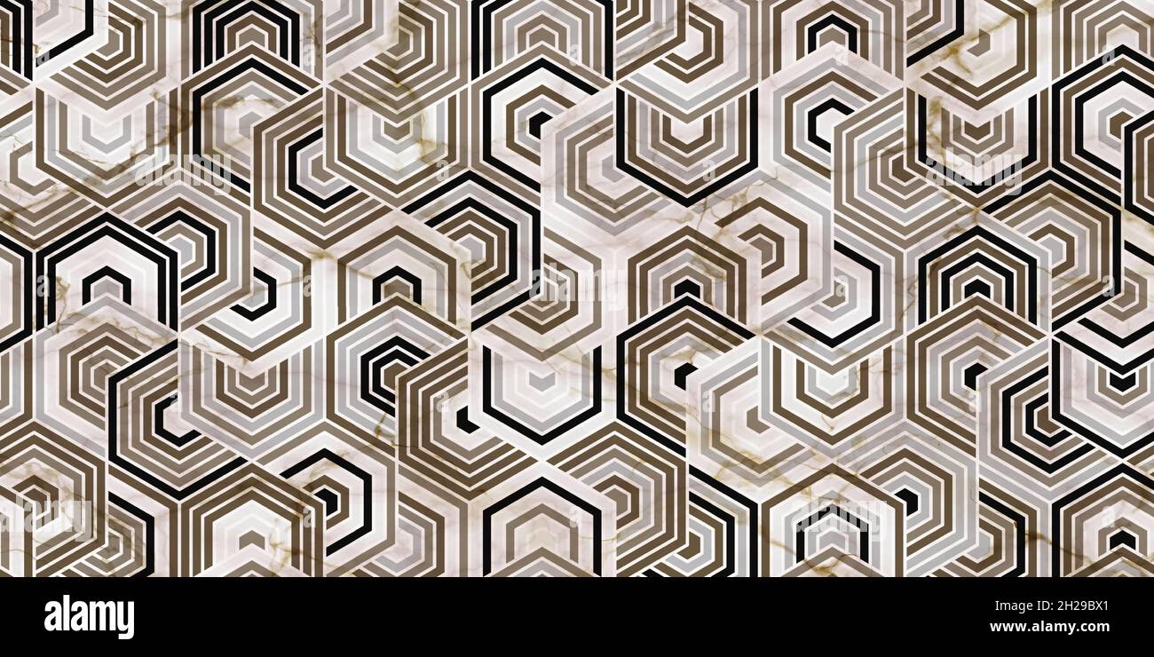 Geometrisches Muster polygonale Form goldenen Hintergrund. Überlappendes Webdesign mit Marmorstruktur Stock Vektor