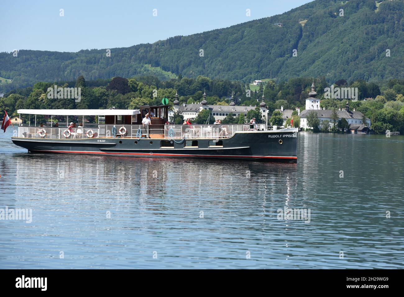 Schiff Rudolf Ippisch in Gmunden am Traunsee, Salzkammergut, Oberösterreich, Österreich, Europa - Schiff Rudolf Ippisch in Gmunden am Traunsee, Salzkamm Stockfoto