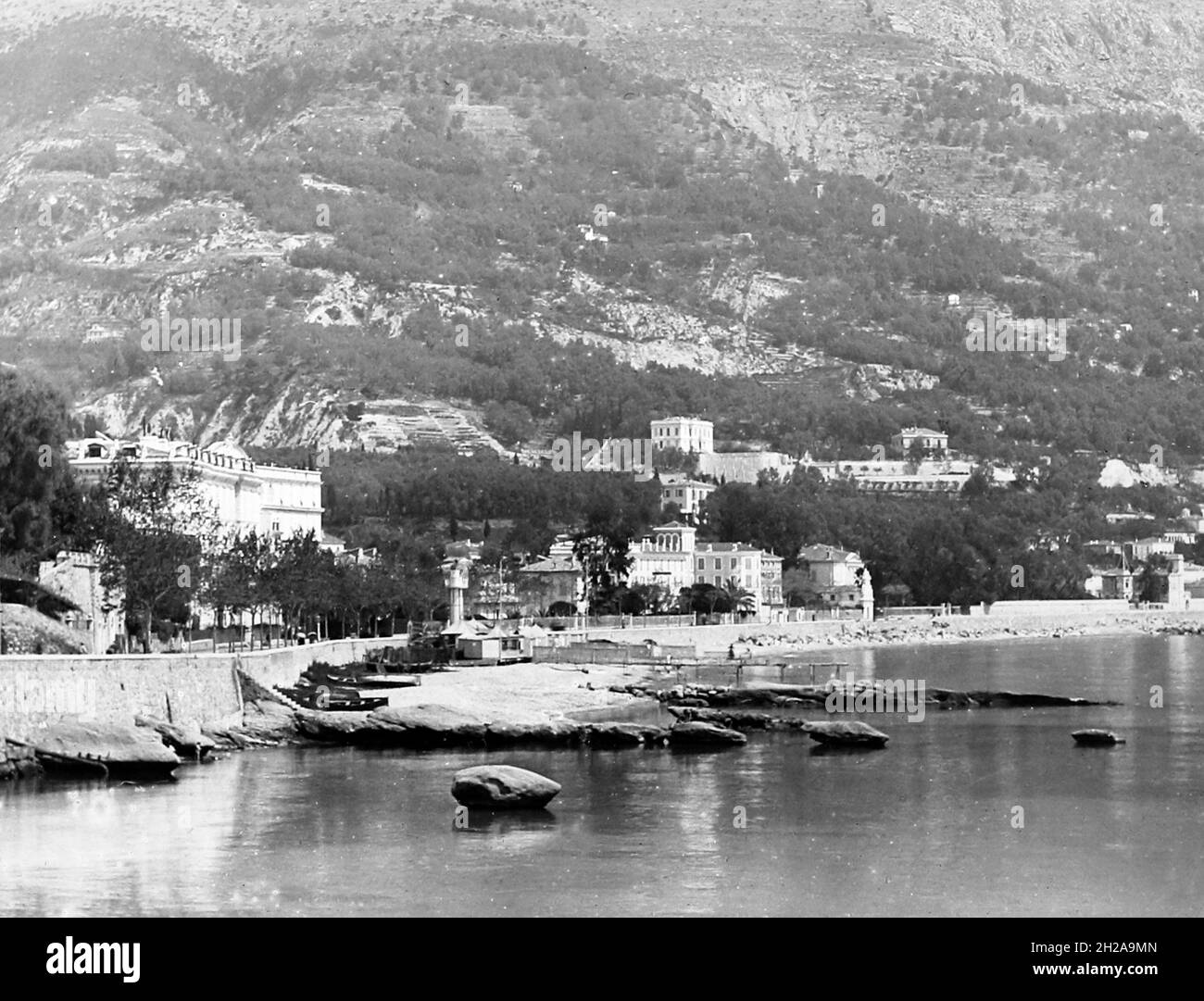 East Bay, Menton, Frankreich, viktorianische Zeit Stockfoto