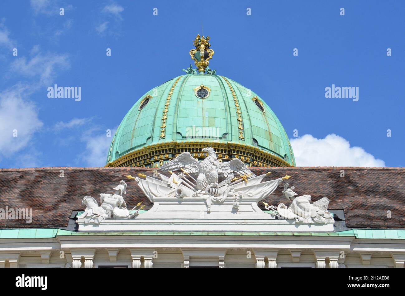 Ein Kuppel auf der Hofburg in Wien, Östzerreich, Europa - Eine Kuppel auf der Hofburg in Wien, Österreich, Europa Stockfoto