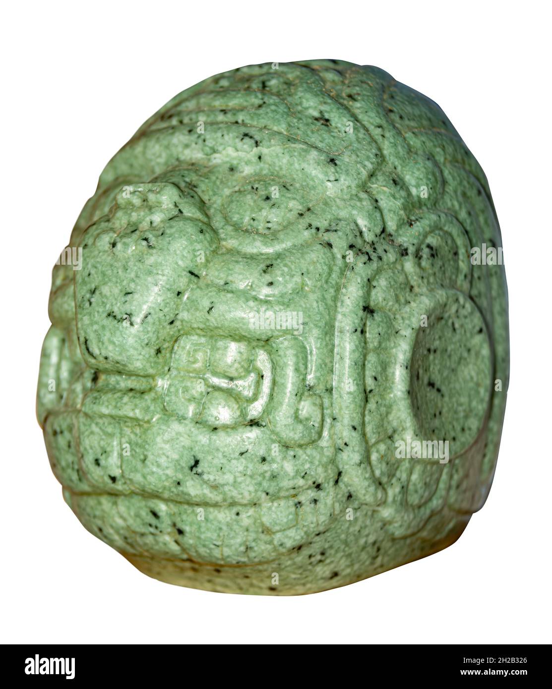 Alte Jade maya Bolon Skulptur Stockfoto