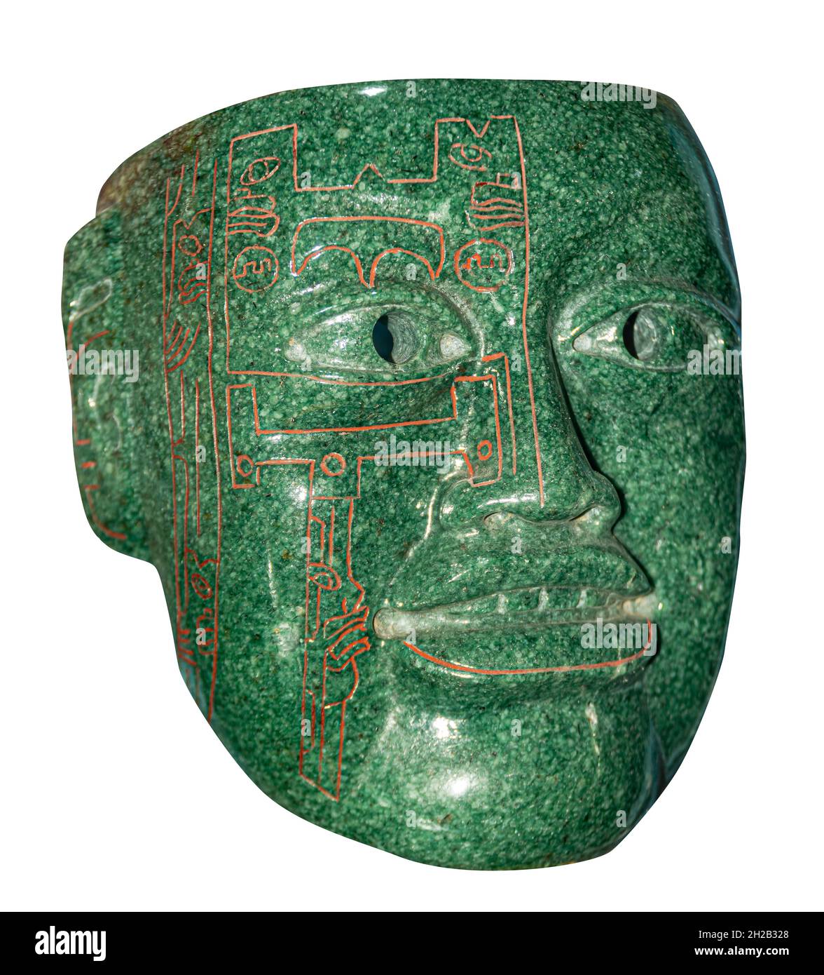 Native maya zeremonielle Maske aus Jade Stockfotografie - Alamy