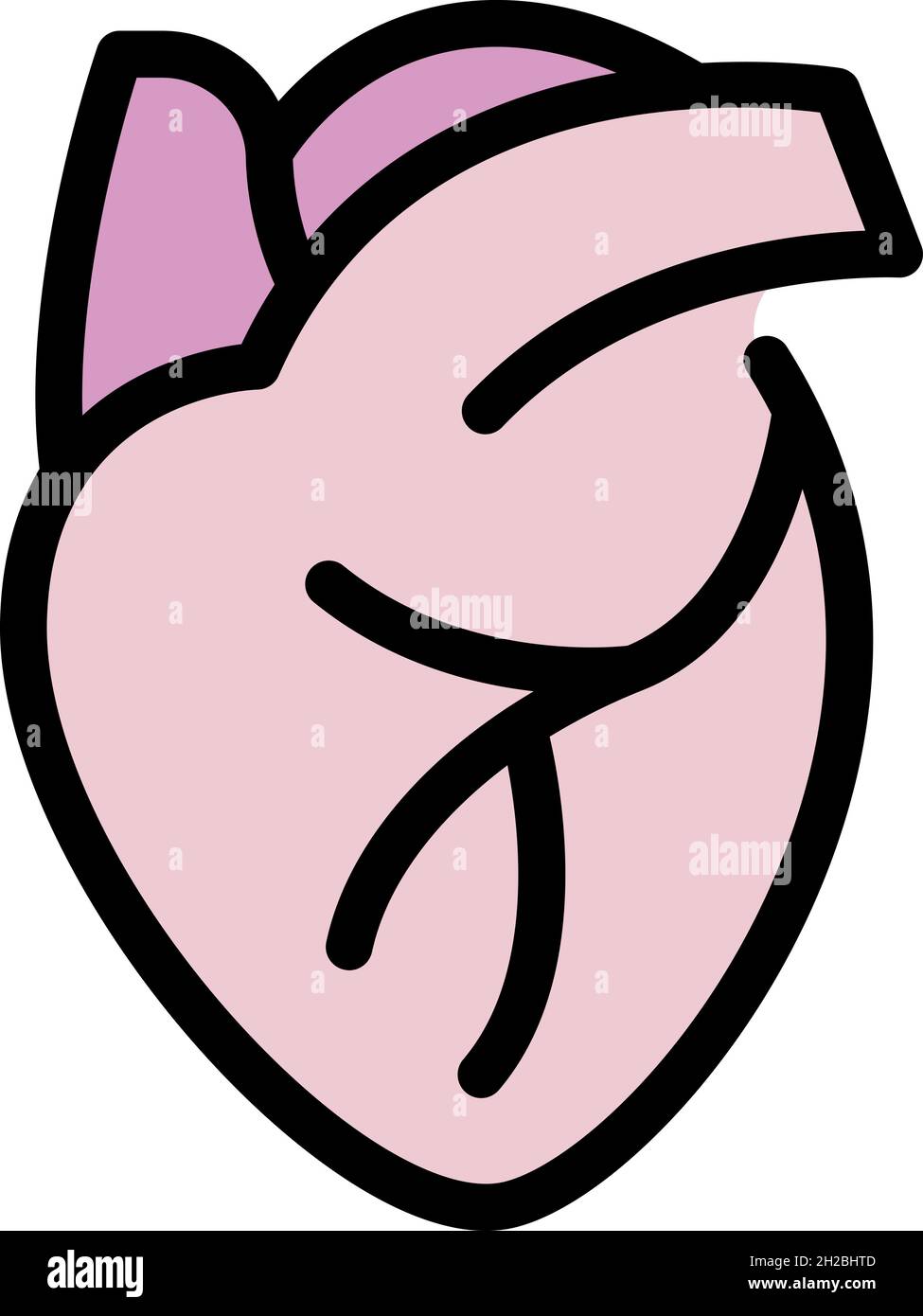 Symbol für das menschliche Herz von Organen. Umriss Organ menschlichen