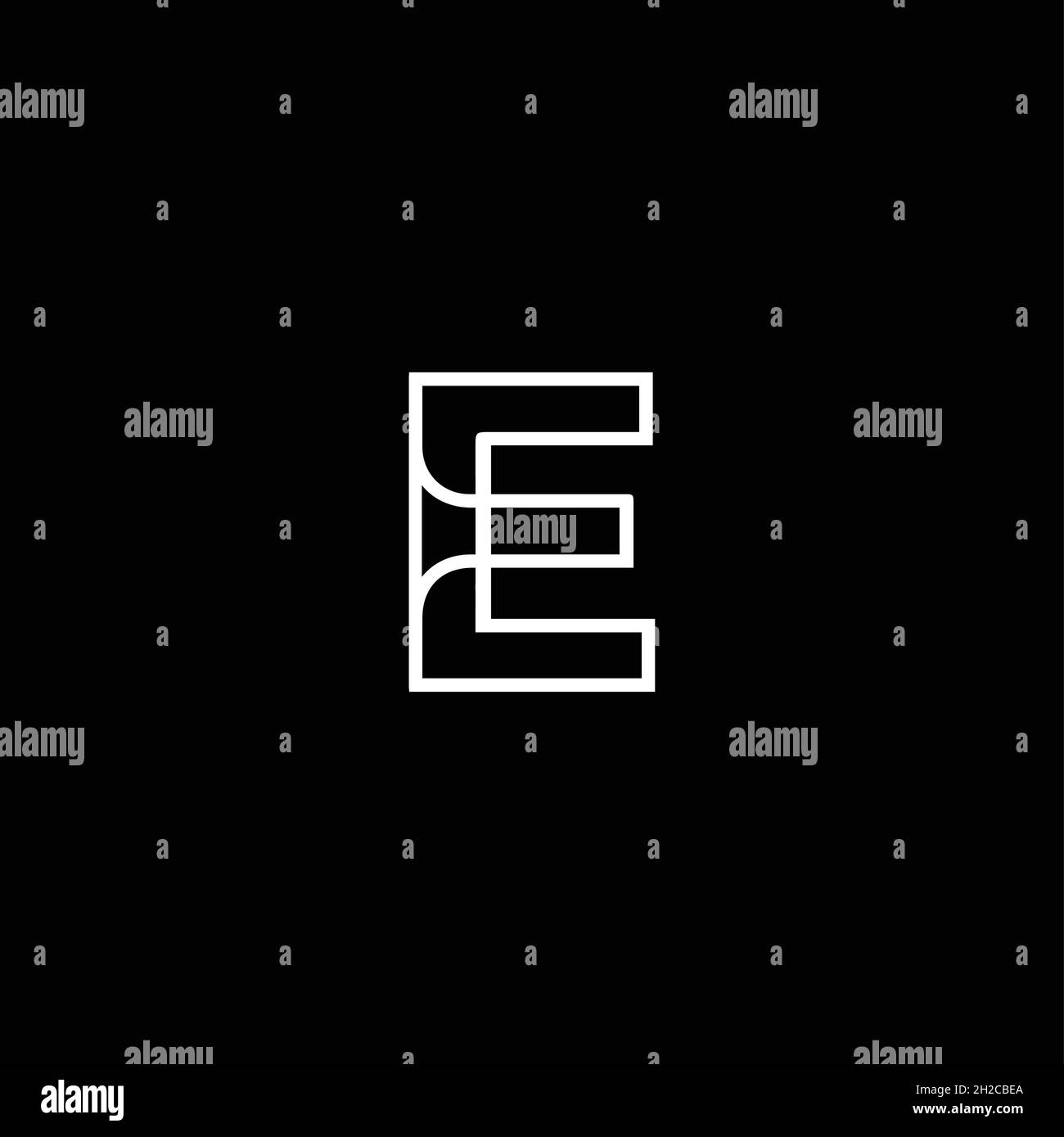 Anfangsbuchstabe E-Logo mit Vektorvorlage für kreative moderne Business-Typografie. Kreatives Logo mit abstraktem Buchstaben K Icon Stock Vektor