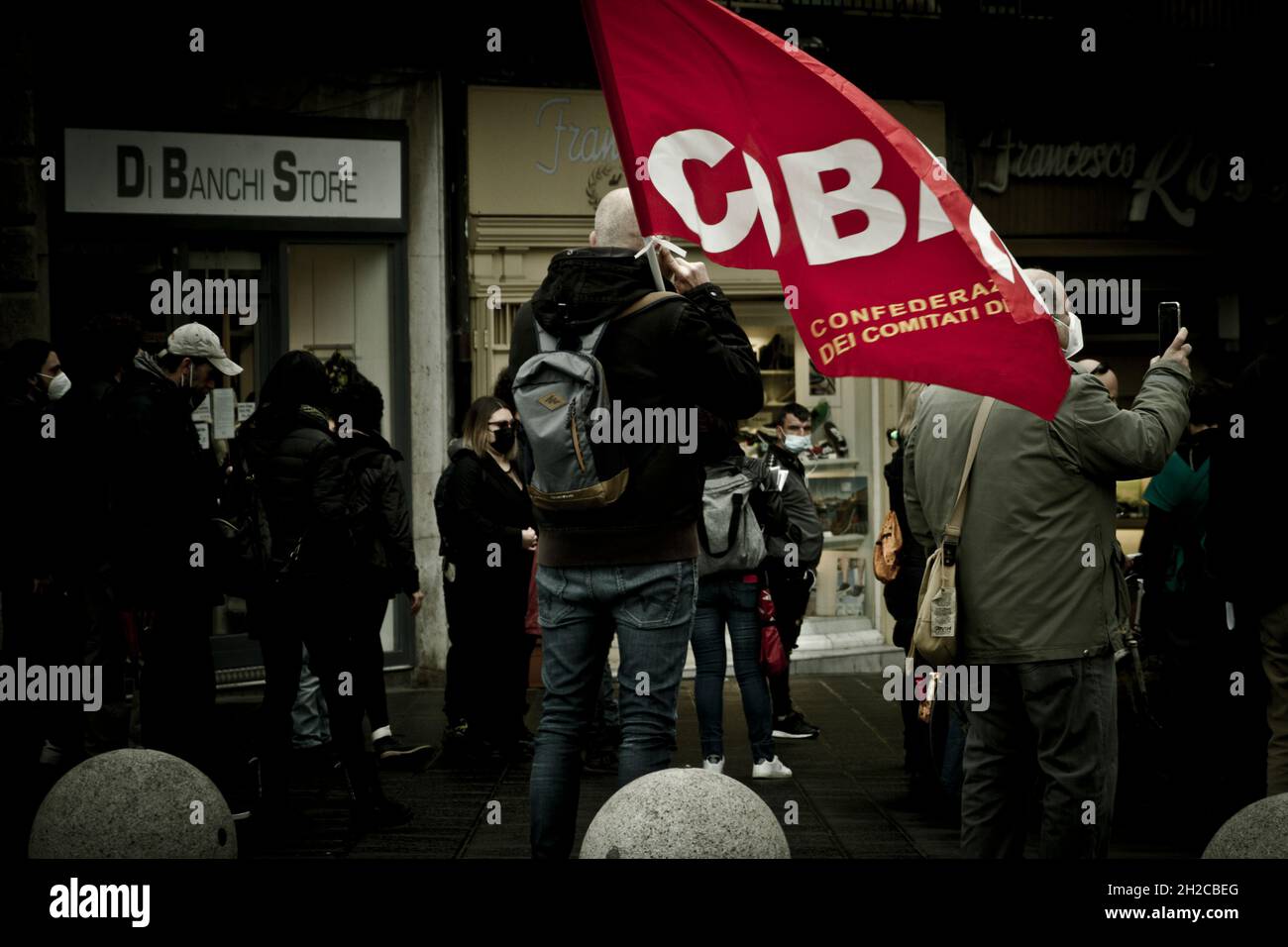 Streikdemonstration der Schularbeiter in Pisa, März 2021 Stockfoto