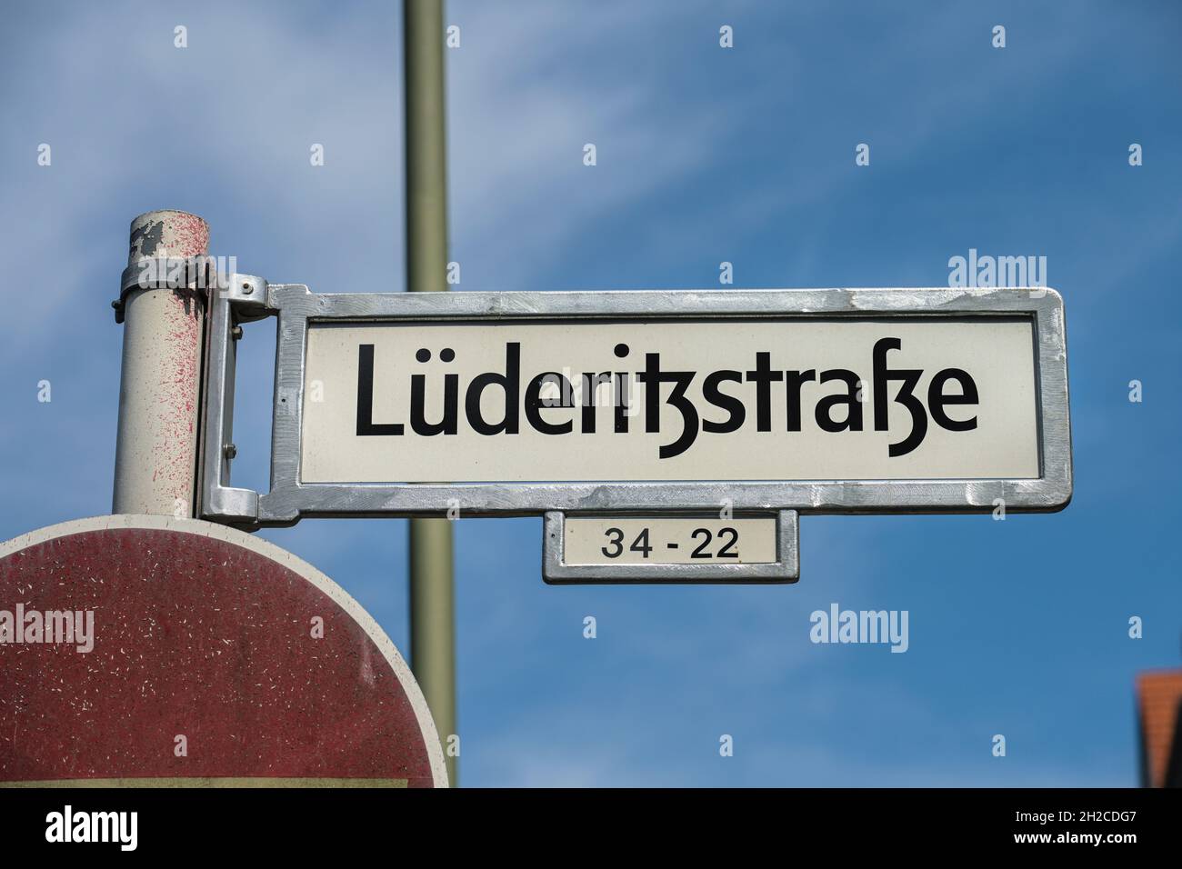 Straßenschild Lüderitzstraße, Afrikanisches Viertel, Wedding, Berlin, Deutschland Stockfoto