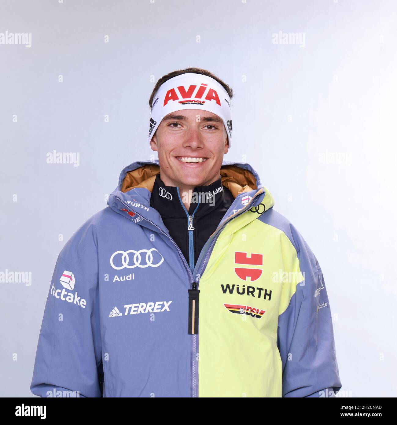 Philipp LIPOWITZ, Einzelbild, Einzelbild beschnitten, Porträt, Porträt, Portrait, DSV, Saison 2021/2022 des Deutschen Skiverbandes Stockfoto