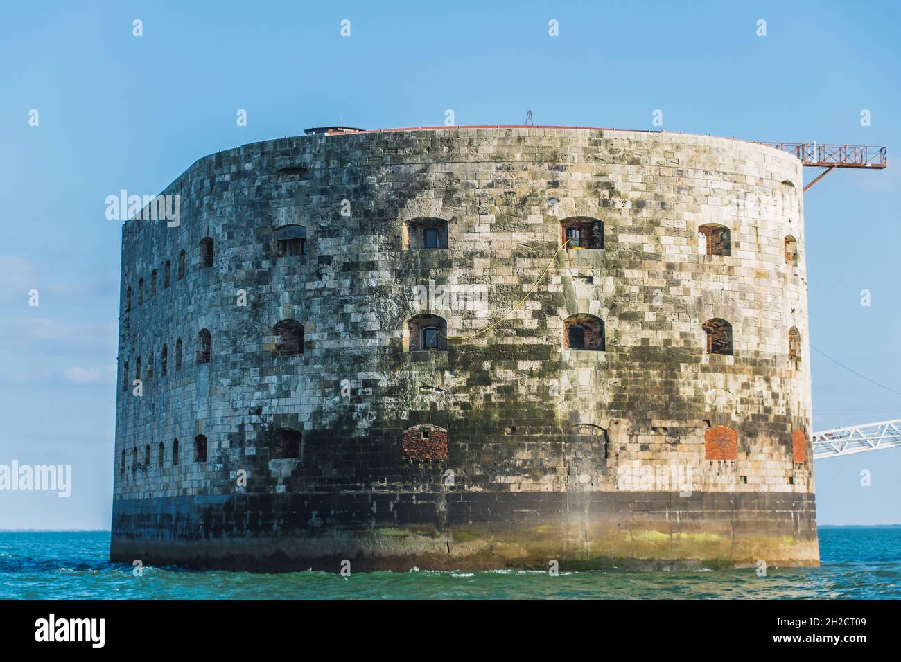 Le Fort Boyard dans l'embouchure de la Charente en France Stockfoto