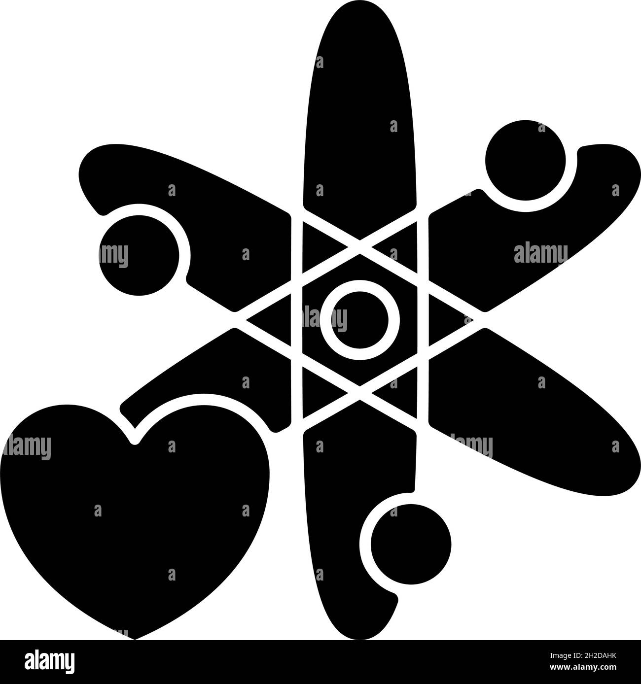 Interesse an der Wissenschaft schwarze Glyphe Symbol Stock Vektor