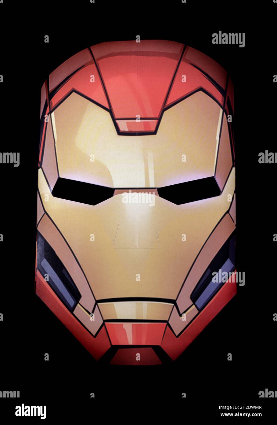 Iron man Cardstock Maske der Marvel Book Figur Stockfoto