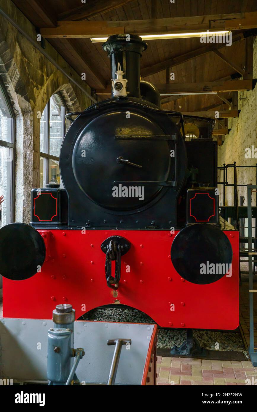 Kettering Öfen Nr. 3 Industrielokomotive gebaut für Kettering Ironstone Railway 1885 von Black, Hawthorn & Co., Gateshead, Penrhyn Castle Museum Stockfoto