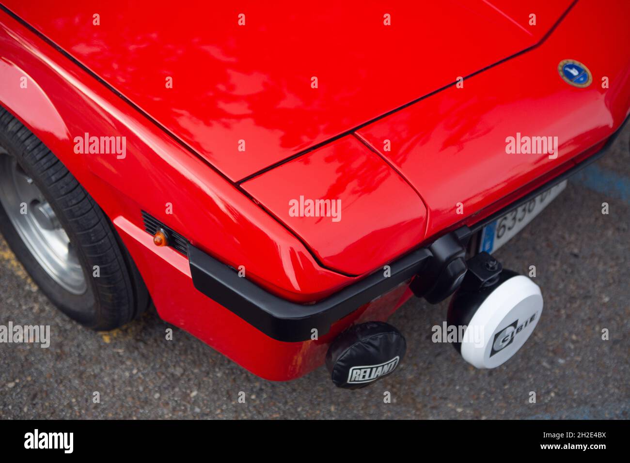 Reocin, Kantabrien, Spanien - 2. Oktober 2021: Ausstellung klassischer Fahrzeuge. Der Fiat Bertone X1 / 9 ist ein Sportwagen der italienischen Manufaktur Stockfoto