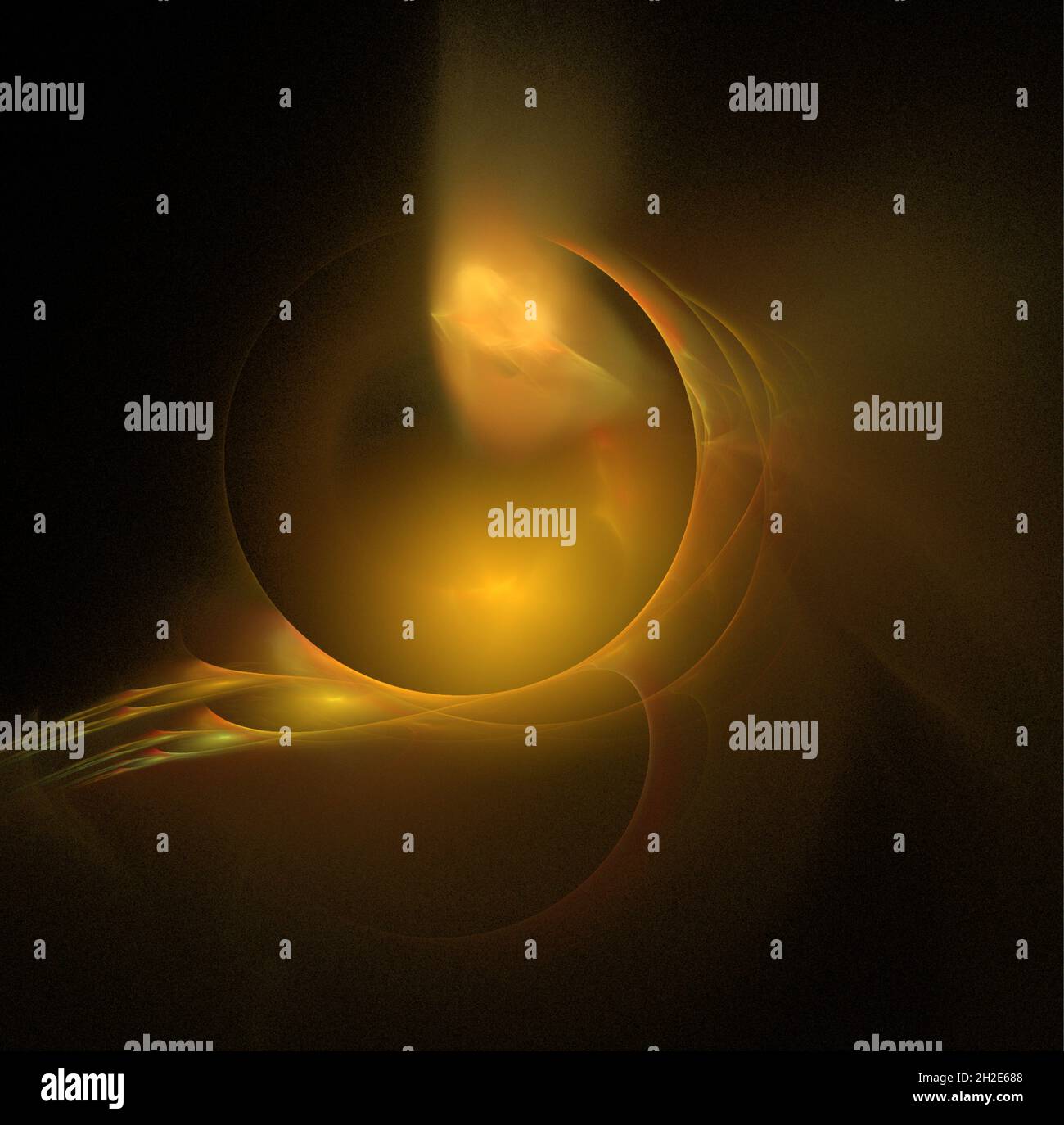 Raumanzeichnung, pralle Sonne, Stern, grafische Zeichnung Stockfoto