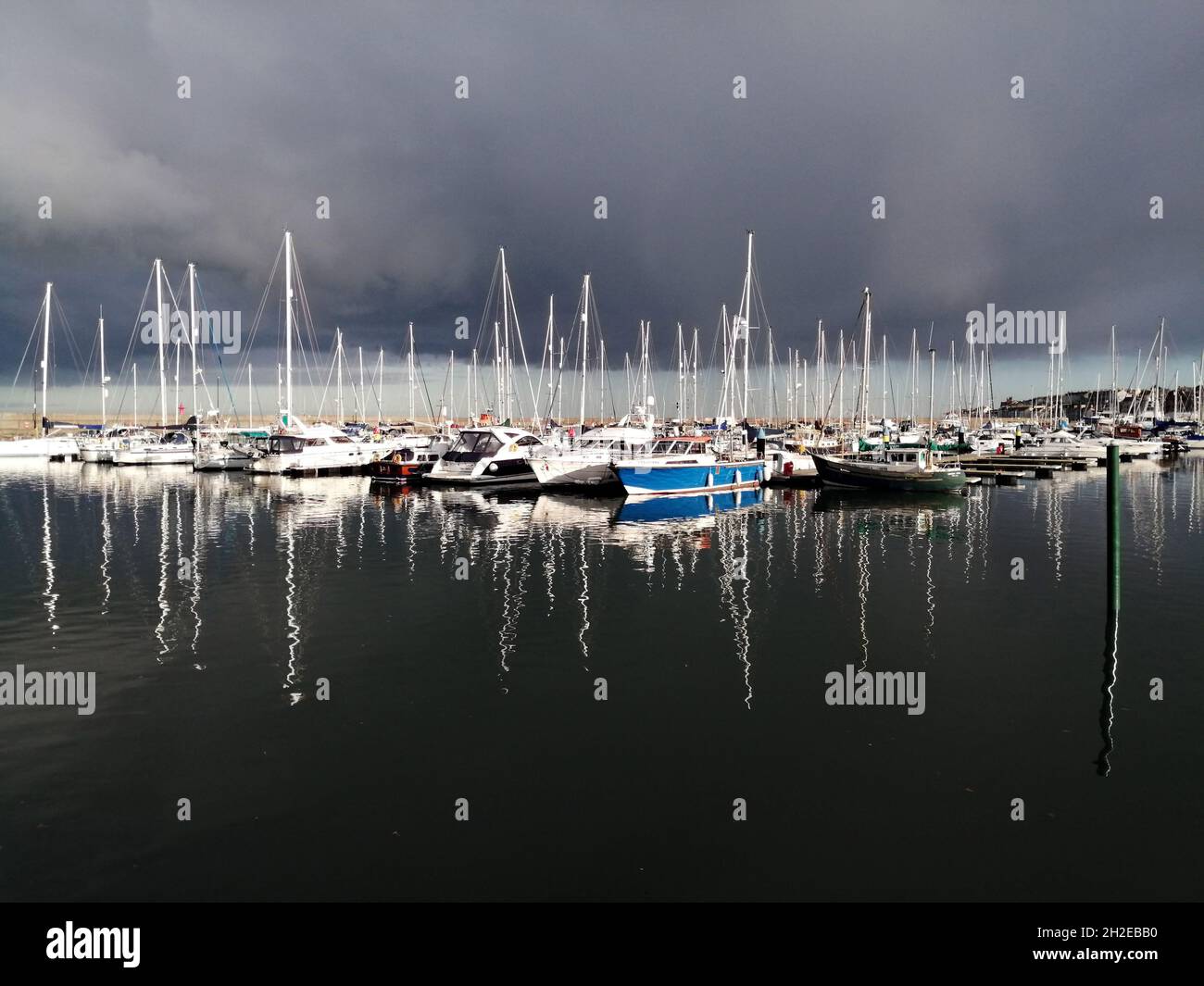 Jachten liegen in Bangor Marina. Bangor, County Down, Nordirland, 29.11.2019 Stockfoto