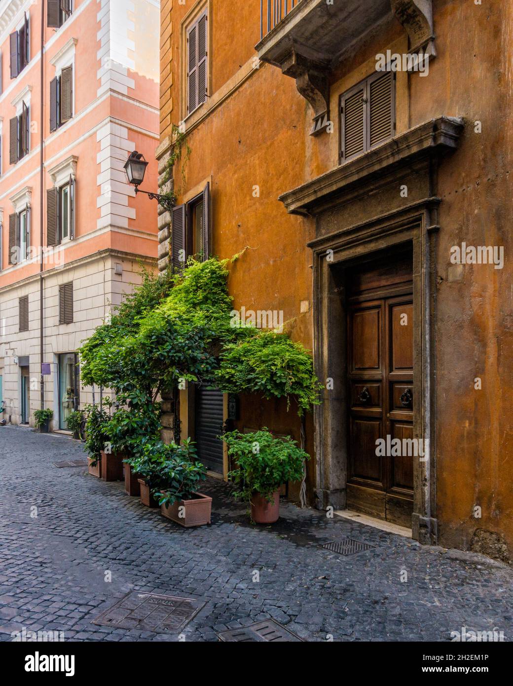 Der malerische Anblick in Rom historischen Zentrum, Italien. Stockfoto