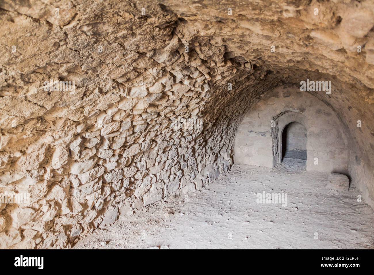 KARAK, JORDANIEN - 2. APRIL 2017: Ruinen der Burg Karak, Jordanien Stockfoto