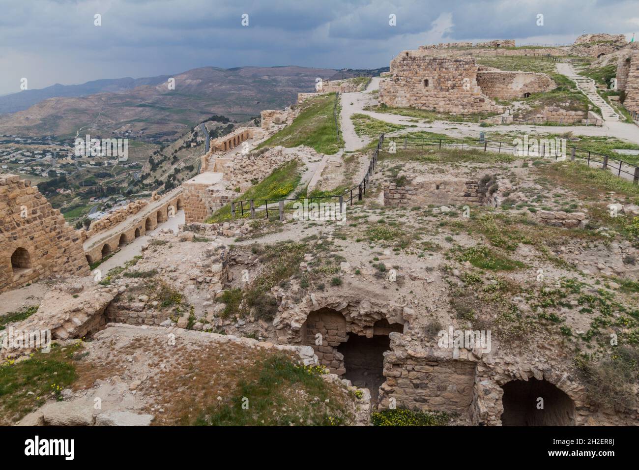 Ruinen der Burg Karak, Jordanien Stockfoto