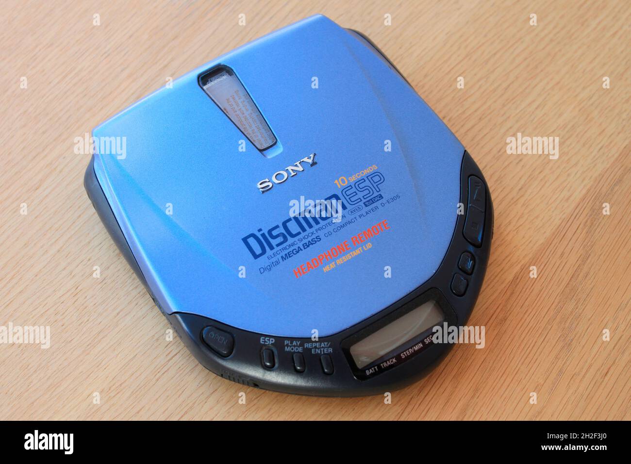 Tragbarer CD-Player von 1999 Stockfoto