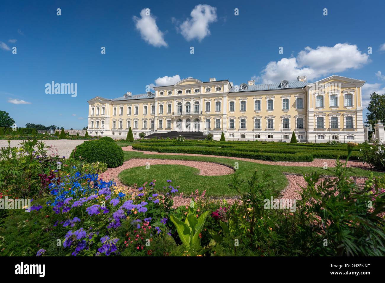 Rundale Palace Gardens - Pilsrundale, Lettland Stockfoto