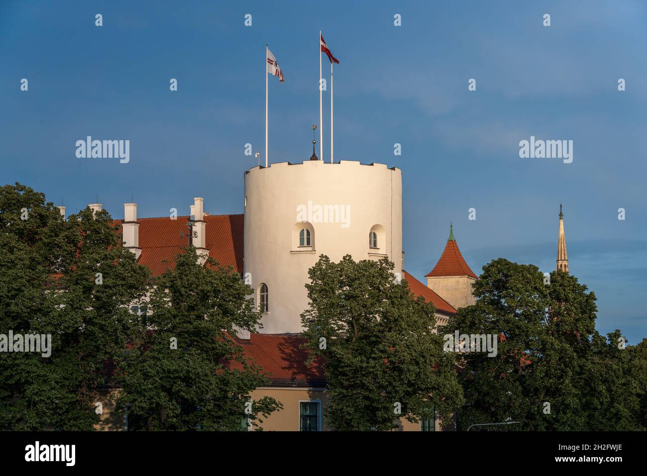 Riga Castle - offizielle Residenz des Präsidenten von Lettland - Riga, Lettland Stockfoto